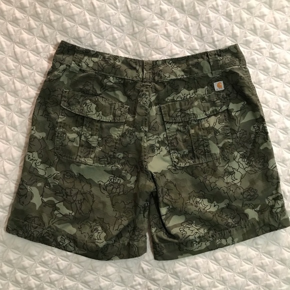 Carhartt El Paso Original Fit Camo Shorts Outdoor Ladies 12 Green Short Pants - Picture 9 of 14